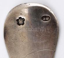 Ezüst (Ag.) kiskanál ( 2db), apró horpadással, jelzett, h:16 cm (2×), nettó: 45 g