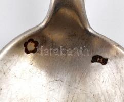 Ezüst (Ag.) kiskanál ( mokkás és teás 2db), jelzett, h:13,5 és 15 cm, nettó: 49 g