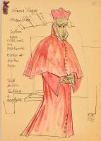 Kunovits-Schranz Edit (1922-1984): díszlet és jelmeztervező: Sütő András: Csillag a máglyán színházi...