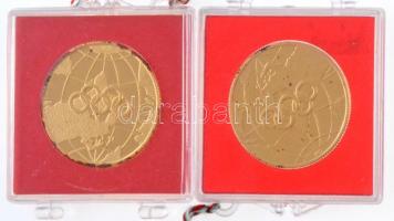 Csúcs Viktória (1934-1993) / KD 1972. "München Olimpia" aranyozott fém emlékérem (32mm) (2...