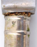 Ezüst (Ag.) nyelű kés készlet (6db), jelzett, Hacklander Solingen pengékkel, kettő db kimozdult a ny...