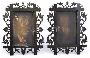 2 db régi fém képkeret, belső méret: 8×4,5 cm