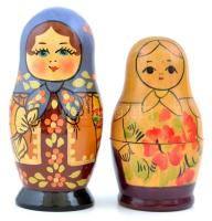 Matrjoska baba, 2 db, m: 12 és 11 cm