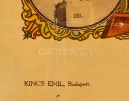 1936 Szolgálati időm emlékére. Katonai emléklap Horthy Miklós képével. Nagyméretű, igényes, üvegezet...