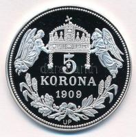DN "Királyi koronák - Imre 5 korona 1909" Ag emlékérem (20g/0.999/38,61mm) T:PP
