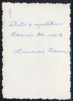 1940 Kolozsvár, katonák repülőgéppel, hátoldalon feliratozott fotó, 8,5×6 cm