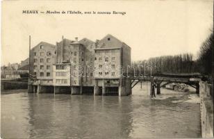 Meaux, Moulins de lEchelle, avec le nouveau Barrage / watermills, dam