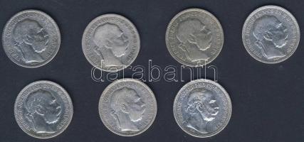 1893-1915. 1K Ag (7x) T:2,3