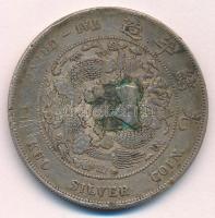 Kína 1908. 1$ Ag Tai-Ching-Ti-Kuo Silver Coin T:2- forrasztás nyom China 1908. 1 Dollar Ag Tai-Ching-Ti-Kuo Silver Coin C:VF solder mark Krause KM#Y14