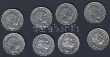 1893-1915. 1K Ag (8x) T:2,3