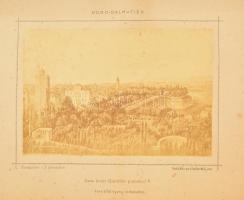 cca 1860 Észak-dalmáciai tájképek, rajzok nyomán készült fotók, Lafranchini műterméből, 14 db, 23×29...