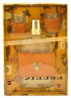 Pirsch osztrák vadászmotívumos ajándékkollekció: kulacs + 2 db pohár, bontatlan csomagolásban, jó állapotban
