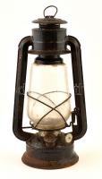 Lámpagyári (598) viharlámpa, rozsdás zománc kopásokkal, m: 31 cm