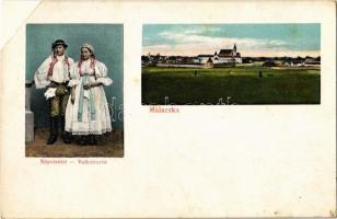 Malacka, Malaczka, Malacky; Volkstracht, Totalansicht / népviselet, látkép. Wiesner A. Nr. 31a. / Slovak folklore, traditional costumes, general view (r)