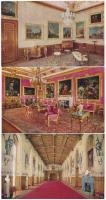 6 db régi megíratlan Raphael Tuck & Sons Oilette képeslap a Windsor kastélyról / 6 pre-1945 unused Raphael Tuck & Sons Oilette postcards: The State Apartments, Windsor castle (Set B)