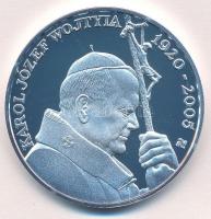 Rónay Attila (1971-) ~2005. II. János Pál 1978-2005 / Karol Józef Wojtyia 1920-2005 ezüstözött fém emlékérem (42,5mm) T:PP