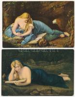 38 db RÉGI Stengel litho művészlap / 38 pre-1945 Stengel litho art postcards