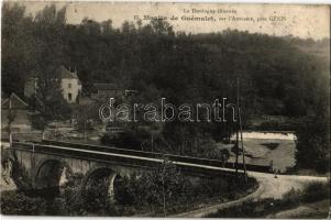 1915 Génis, Moulin de Guémalet sur lAuvézere / watermill, river, bridge