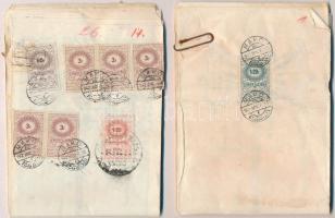 ~1939-1941. 27db-os vegyes részben kitöltött váltó tétel, hátoldalukon bélyegekkel és bélyegzéssel T...