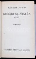 Németh László: Az emberi színjáték. (1928) 1-2. kötet. Új magyar regények. Bp.,(1944),Franklin, 450+...