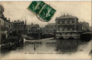 1918 Amiens, Moulin de la Somme / watermill. TCV card