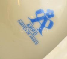 Arpo só-bors tartó, kopott aranyozással, matricás, 13×6,5 cm