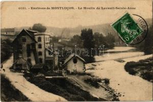 1913 Montlucon, Le Moulin de Lavault-Sainte-Anne / watermill. TCV card