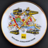 Berliner Verkehrsbetriebe - BVG porcelán tál, matricás, jelzés nélkül, d: 24 cm