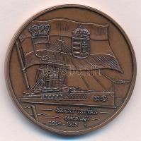 Lebó Ferenc (1960-) 1992. "Wekerle Sándor - Szent István csatahajó" Br emlékérem (42,5mm) ...