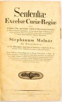 [péterfalvi Molnár István (1784-1816)] Stephanum Molnár de Péterfalva: Sententiae Exelsae Curiae Reg...