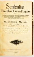 [péterfalvi Molnár István (1784-1816)] Stephanum Molnár de Péterfalva: Sententiae Exelsae Curiae Reg...