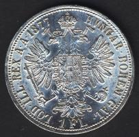 Ausztria 1877. 1Fl Ag T:2+ kis ph.