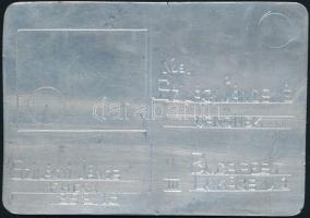 1942 "Valahol Oroszországban" - kézzel készített fém tábori levelezőlap, 10×15 cm