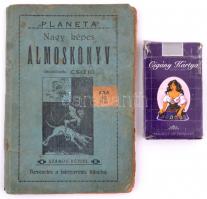 Planeta nagy képes álmoskönyve. Összeáll.: Csízió. Bp., é. n., Planeta Népirodalmi Vállalat. Sérült papírkötésben. + 1 pakli modern, 32 lapos cigány jóskártya