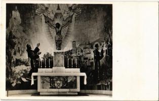 1943 Sikonda (Komló), a sikondai kápolna szentélye, belső. Festette Pécsi-Pilch Dezső