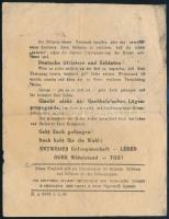 1945 A német katonákhoz intézett oroszok által kiadott német nyelvű röplap Budapest ostromáról