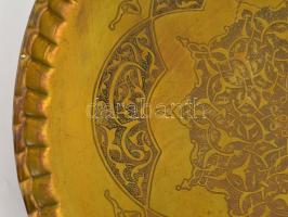 Nagy méretű réz falitál, d: 44 cm