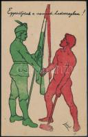 1919 Egyesüljünk a nemzeti hadseregben! röplap, 20×13 cm
