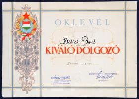 cca 1960-1980 15 db szocreál oklevél