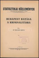 Hacker Ervin: Budapest hatása a kriminalitásra. Bp., 1931. KSH. 70p