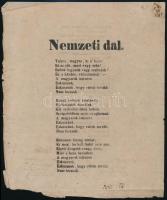 cca 1900 A Nemzeti dal hasonmás kiadása, rajta Ernst Lajos (1872-1937) bélyegzőjével, REPRINT!