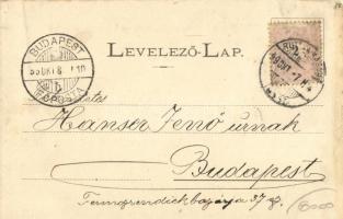 1899 Poprád (Tátra, Tatry); Fő utca, Csonka torony, templom. Divald Adolf / main street, tower, chur...