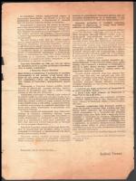 1944 Szálasi Ferenc (1897-1946) miniszterelnök hadparancsa a fegyveres nemzethez