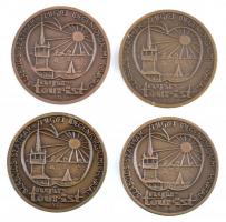 Tóth Sándor (1933-) DN 5db-os "Szeged Tourist" emlékérem, mind eltérő hátlappal: Csaroda, ...