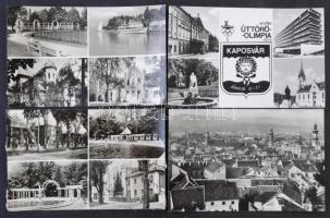 77 db MODERN magyar fekete-fehér retro városképes lap / 77 MODERN Hungarian black and white retro town-view postcards