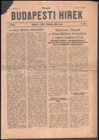 1945 A Budapesti Hírek I. évfolyamának 3. száma, benne háborús hírekkel