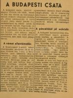1945 Bp., Az Összetartás III. évfolyamának 7. száma, címlapon a budapesti harcokról szóló cikkel, 4p