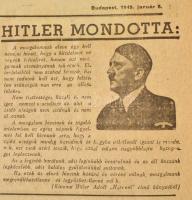 1945 Bp., A Virradat X. évfolyamának 2. száma, címlapon Budapest ostromáról szóló cikkel, 4p