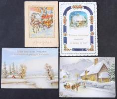 22 db MODERN kinyitható karácsonyi üdvözlőlap / 22 MODERN folded Christmas greeting cards