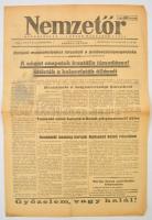 1945 A Nemzetőr című újság 7. évfolyamának 9. száma, címlapon a budapesti harcokról szóló cikkel
